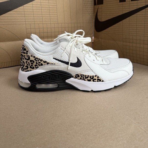 Nike Shoes - Nike Women's Air Max Excee LEOPARD - HQ2115 100 - White / Black Size Women's 11